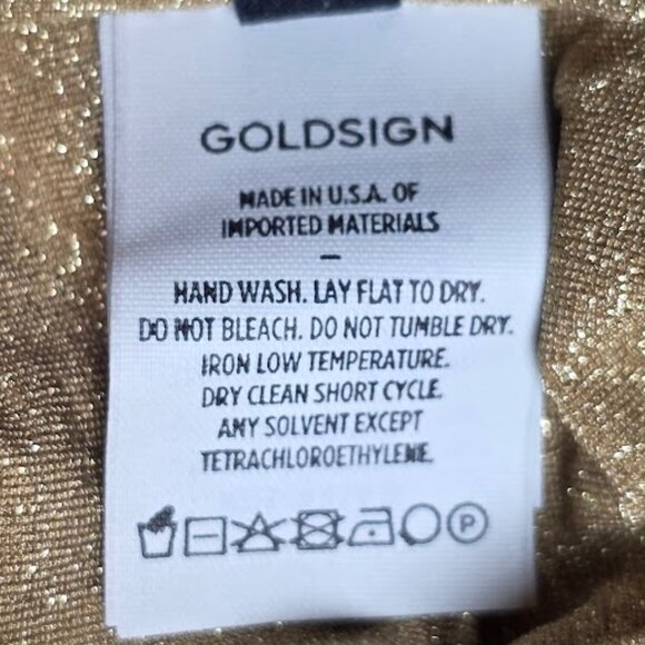 NWT GOLDSIGN Hilda Bodysuit in Gold Lurex M - Picture 14 of 15